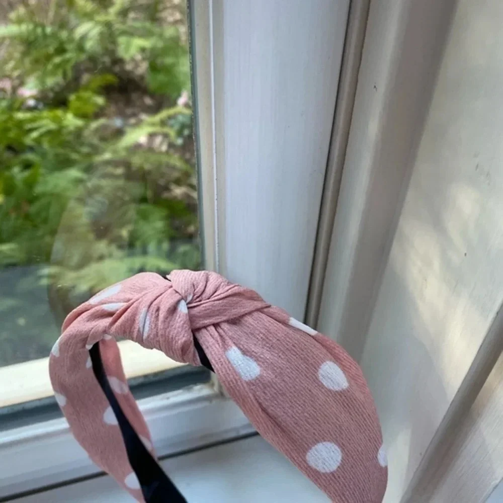 Anthropologie Pink Polk A Dot headband